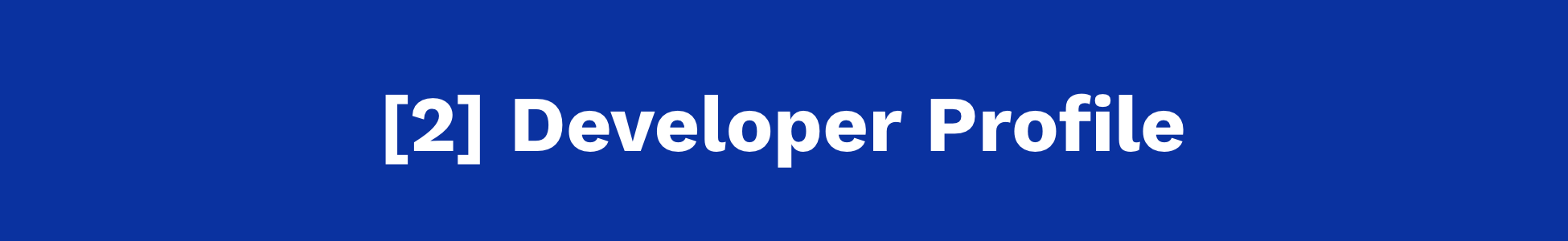 Developer Profile Header