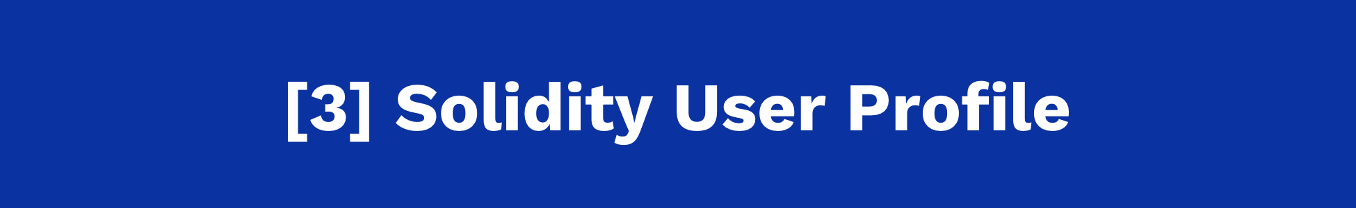 Solidity User Profile Header